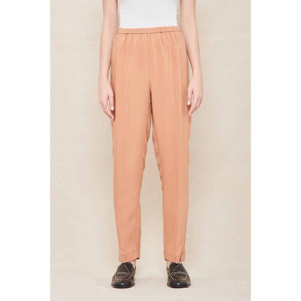 FORTE FORTE Women's Pants Size 0 Trousers‎ ITALY🇮🇹MADE Pull On Cotton Beige